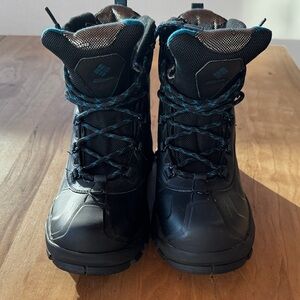 Columbia Black and Teal Winter Boots